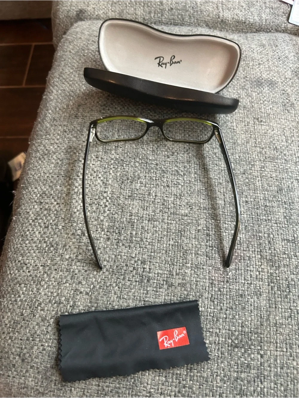 Ray-Ban RB5169 Optics Eyeglasses in a polished Havana-on-green acetate rectangle